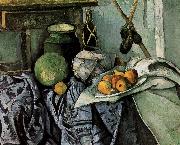 bottles and fruit still life Paul Cezanne
